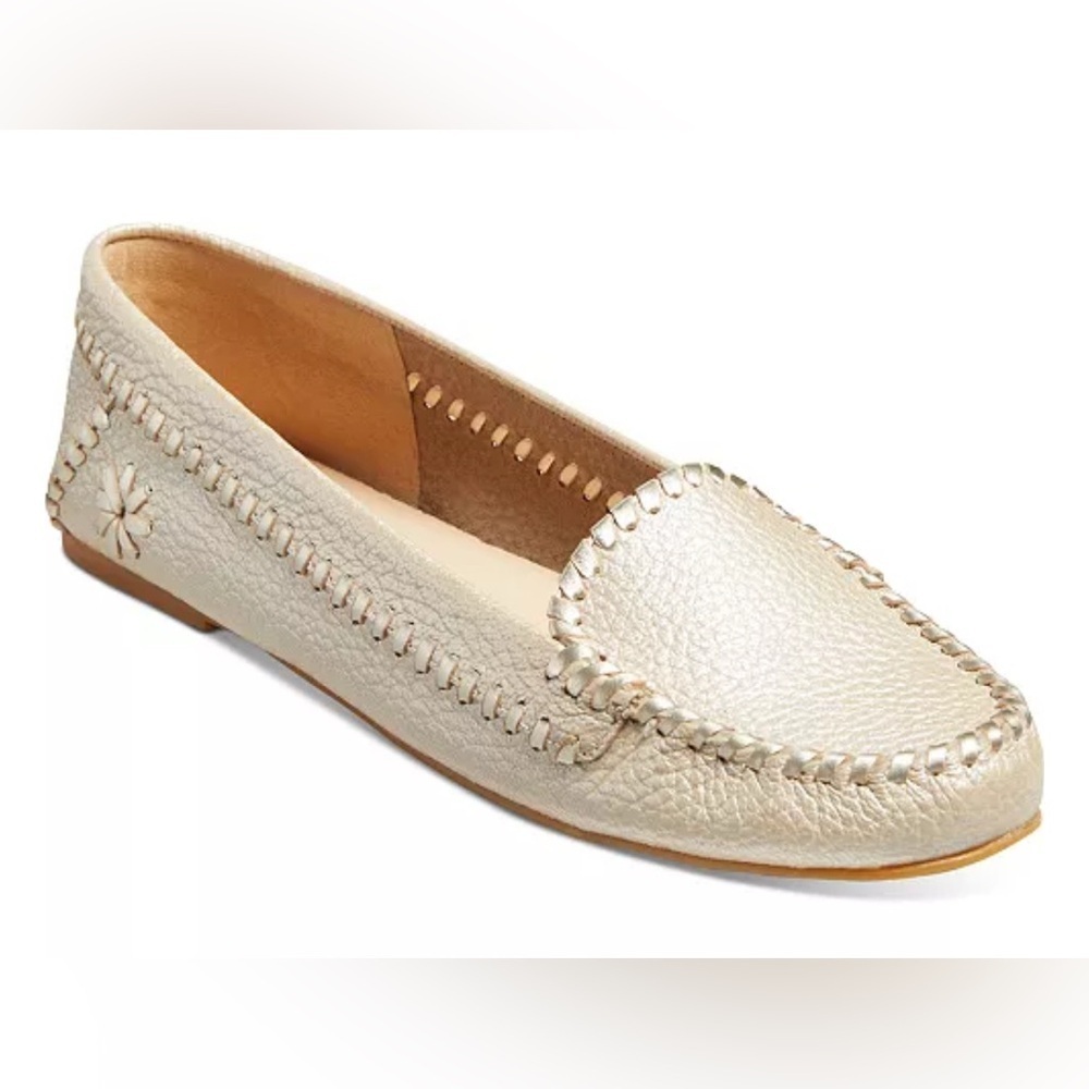 New Jack Rogers Millie Mocasin in Platinum Size 6